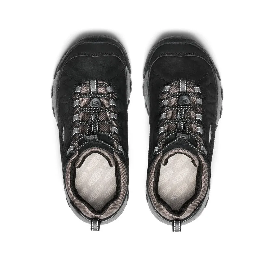 Big Kids' Targhee IV Waterproof Hiking Shoe  |  Black/Steel Grey Carbon Fiber Plates Plush traction