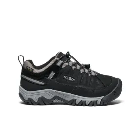 Structured performance Impact Diffusion Big Kids' Targhee IV Waterproof Hiking Shoe  |  Black/Steel Grey