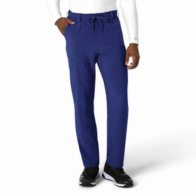 AbrasionResistantFabric Carhartt Force Cross-Flex Men's Straight Leg Scrub Pant - Galaxy Blue