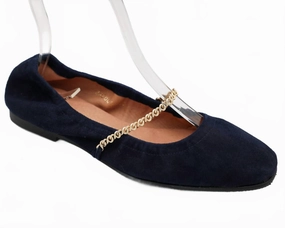 Women Coco Ballet Flat In Navy Sun Deck