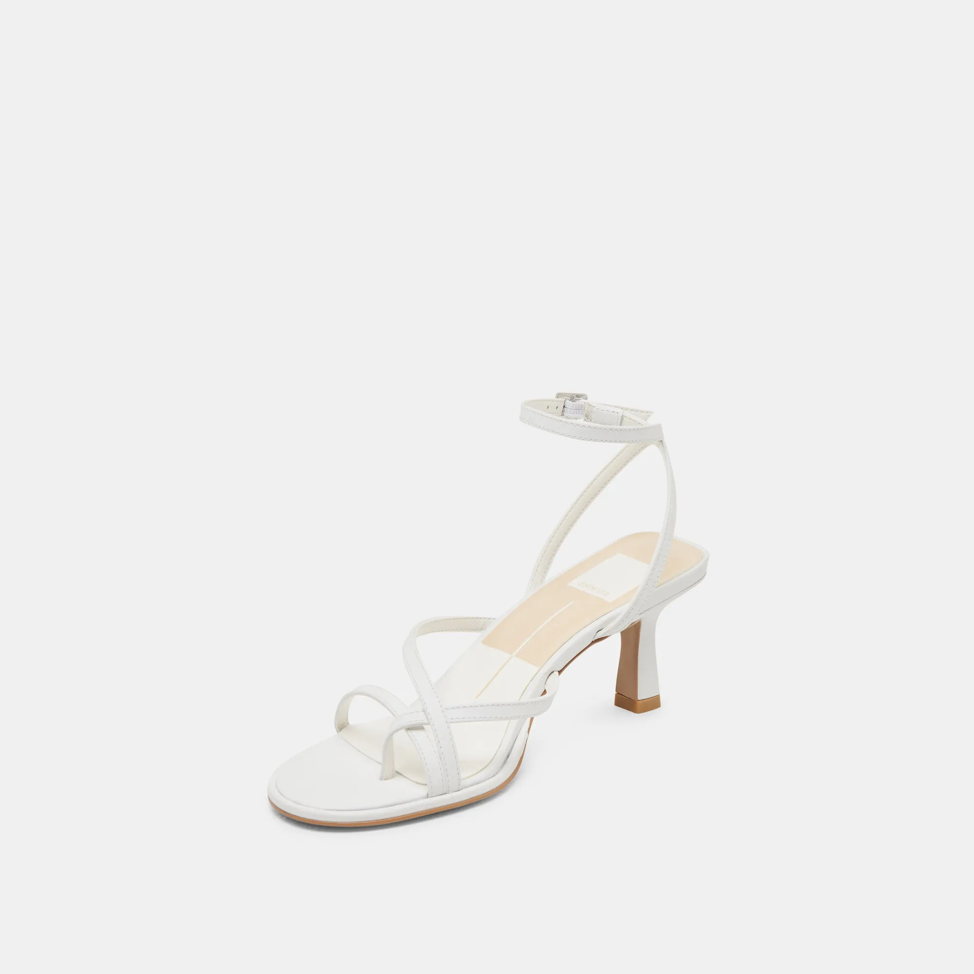 Season Vibe Fashion Footwear MORAH WIDE HEELS TRUE WHITE LEATHER