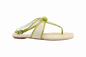 Moschino Thong Sandals in Beige Canvas Slip Guard Slip-On Style Shoes