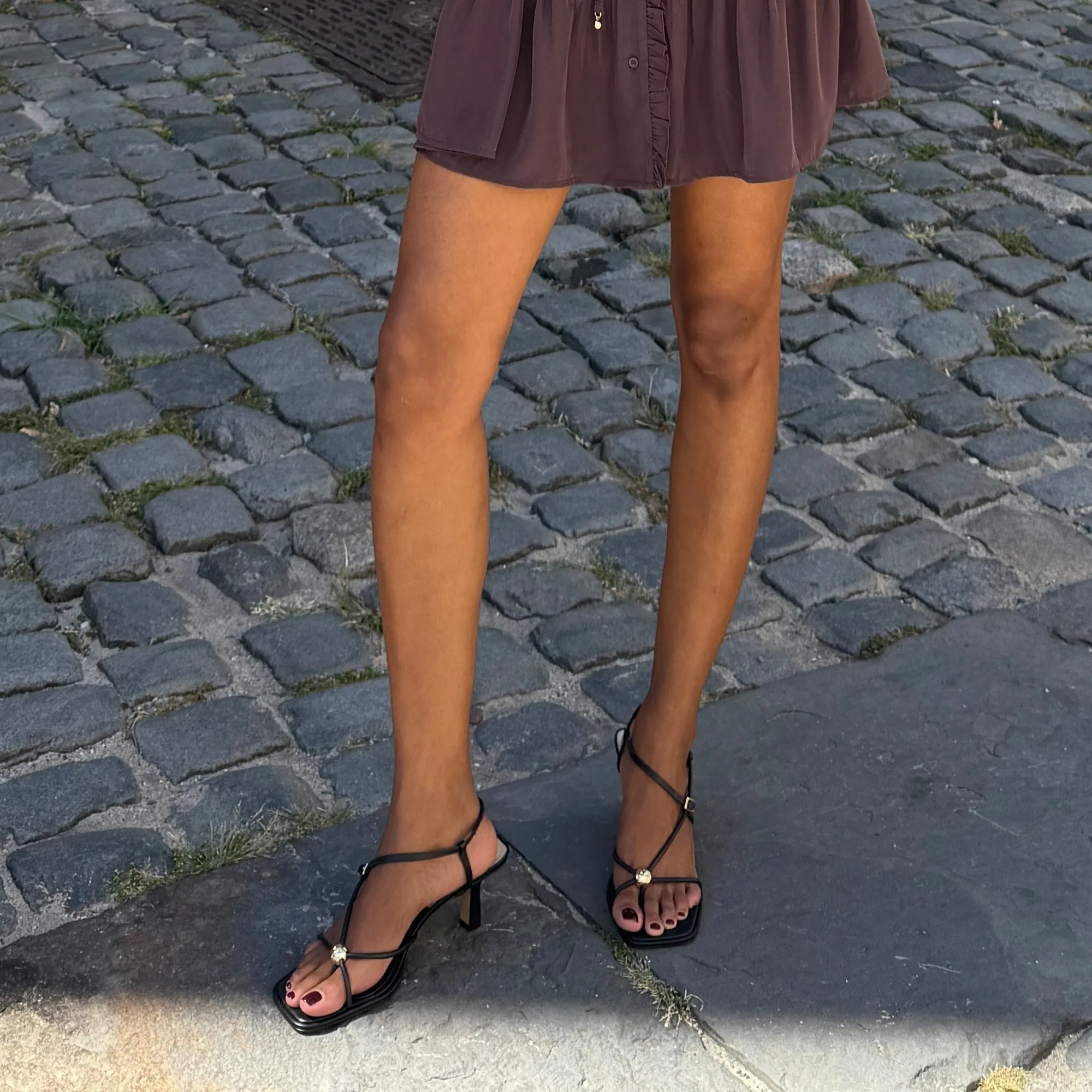 All Occasion City Ready MYLEE HEELS BLACK LEATHER