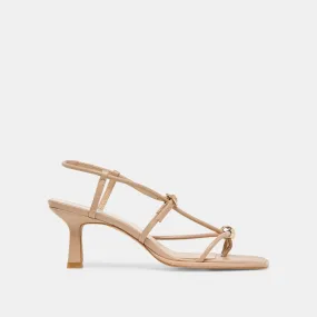 MYLEE HEELS LIGHT TAN LEATHER Classic Wedding Heels