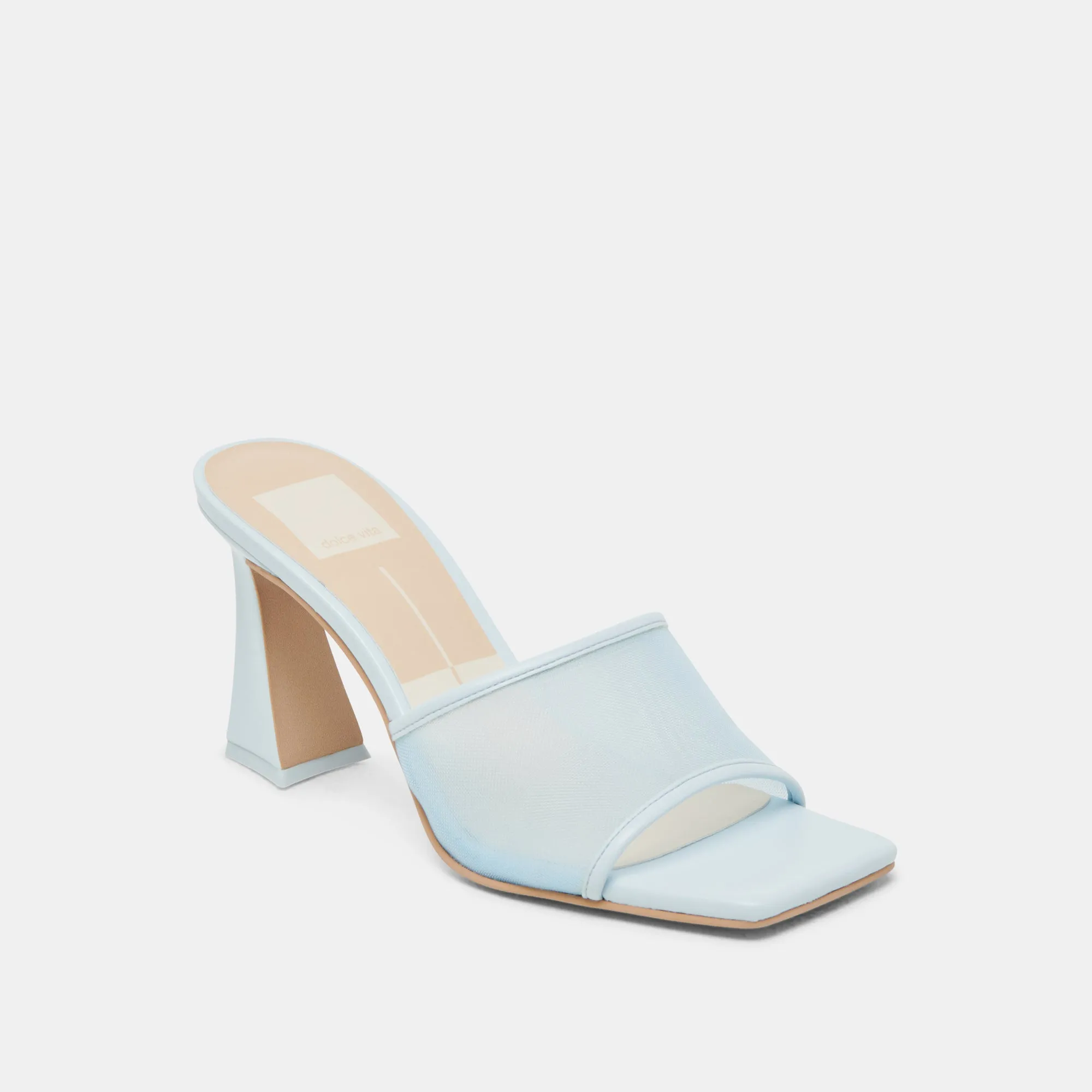 Metallic Stilettos NARDA HEELS ICE BLUE MESH