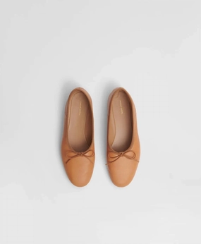 Supportive Footbed Harbor Day Women's Dream Ballerina Flat In Nude Leather