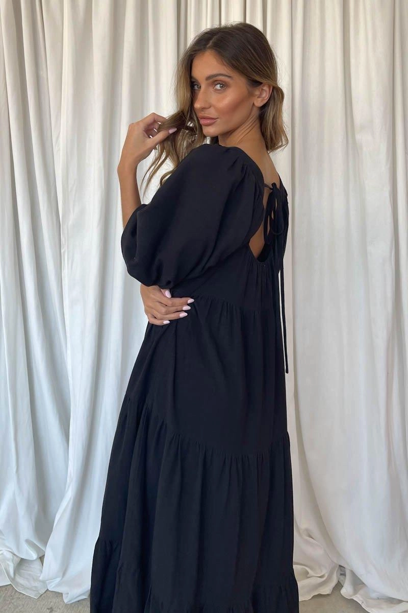 Adeline Dress - Black Perfect for Travel