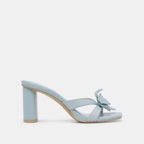 Vogue Inspired Soft Sandals NIKIL HEELS LIGHT BLUE LEATHER