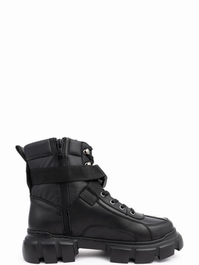 Chunky Sole Ankle Boots With Lace-Up Detail Practical Cushioning