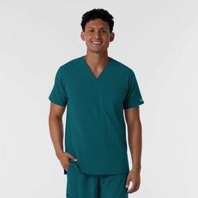NURTUR Men's V-Neck Scrub Top - Caribbean ZeroWasteProduction