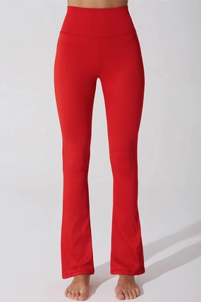 Tight Movement Evana Flare Ribbed Legging - Savvy Red