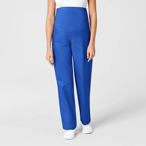 Layered Look WonderWORK Maternity Cargo Scrub Pant - Royal
