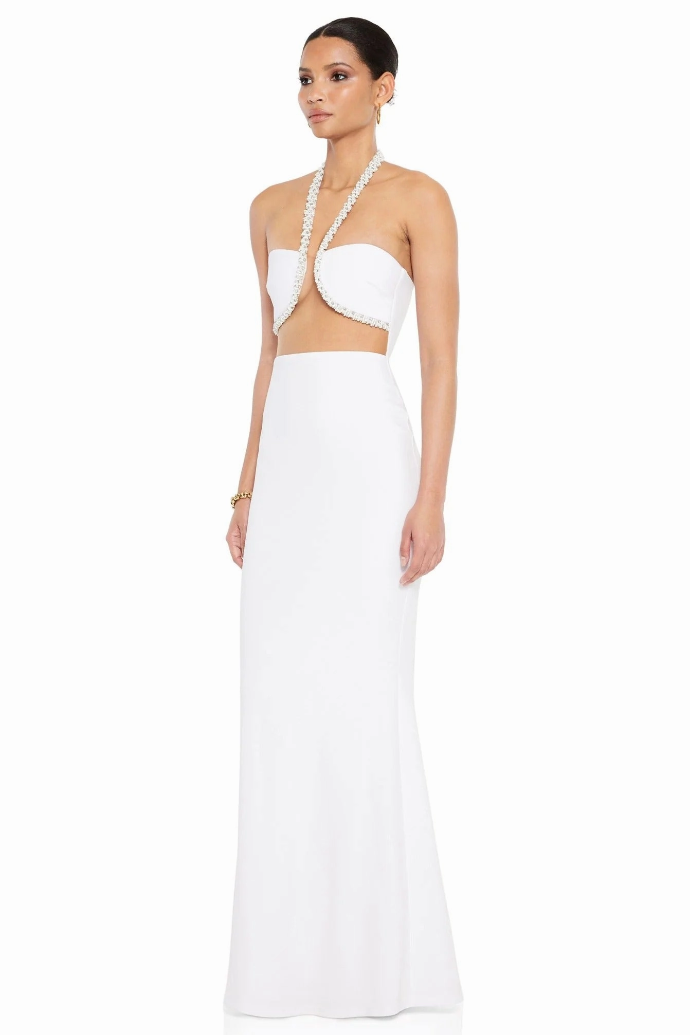 Grab Quick Nookie Adorn Gown - White