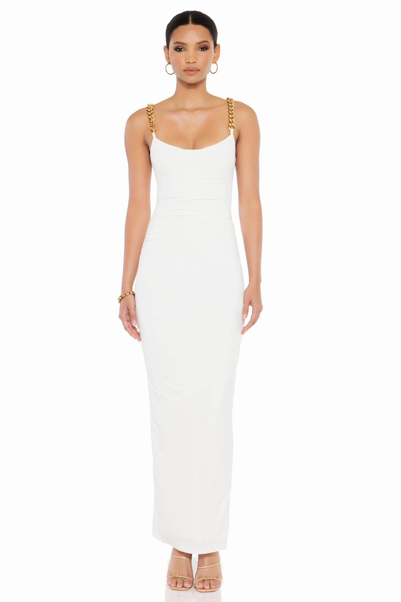 Nookie Captivate Gown - White Casual Waist