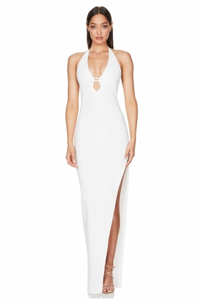 Contemporary Vibe Sophisticated and Relaxed Nookie Coco Gown - Ivory