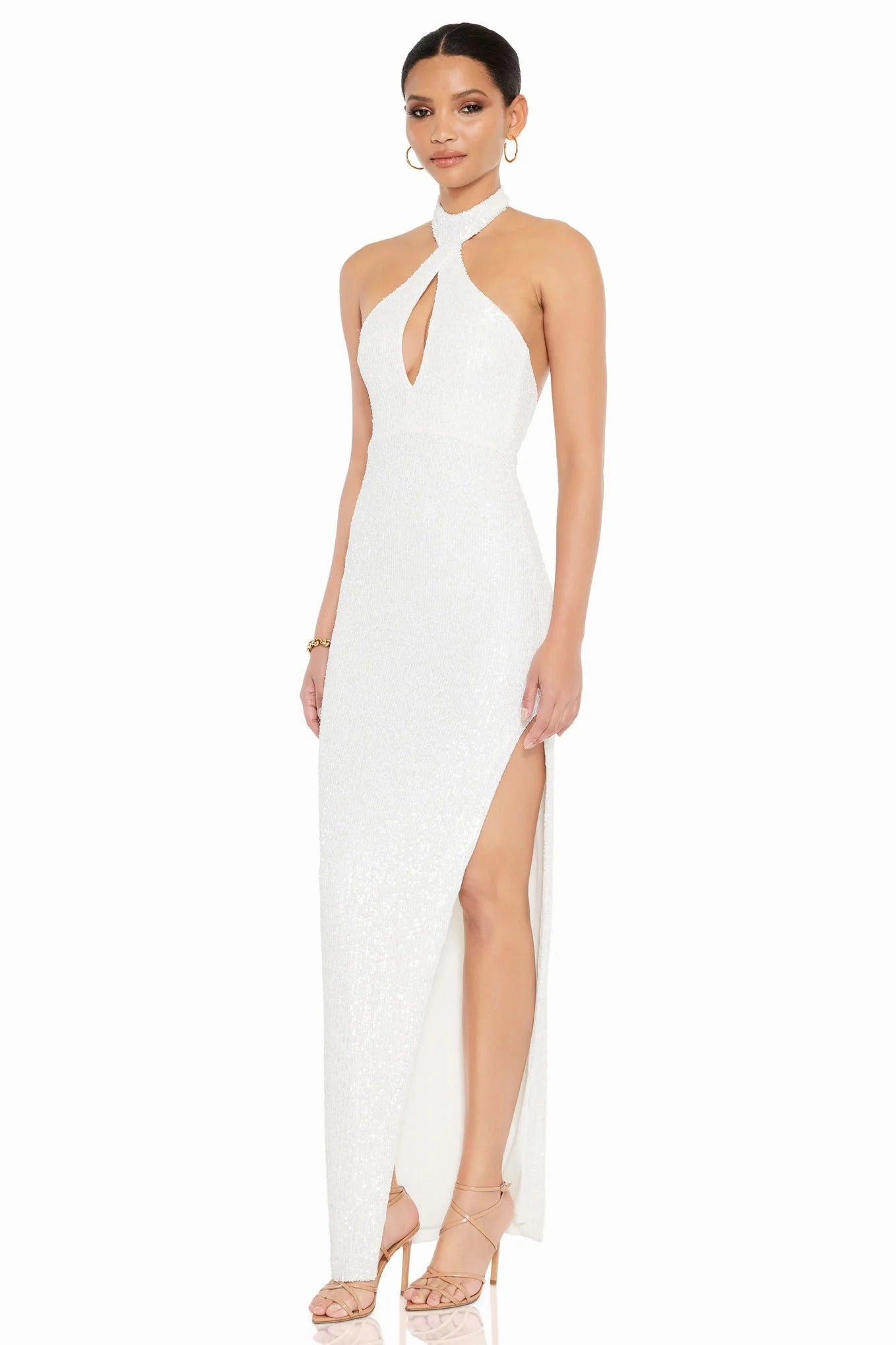 Nookie Elite Gown - White Minimal Design