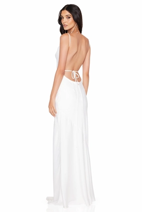 Retro Mood Nookie Entice Drape Gown - Ivory