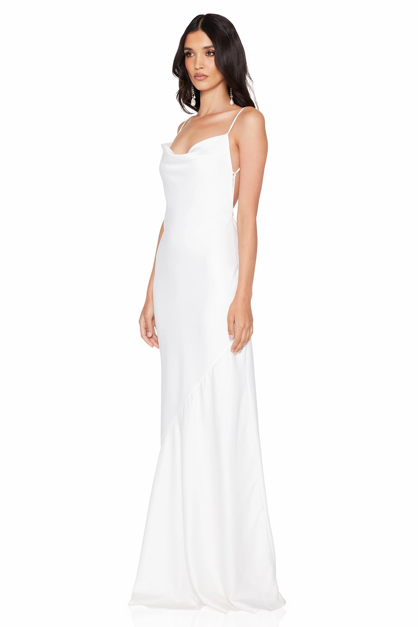Family Vibe Nookie Entice Drape Gown - Ivory