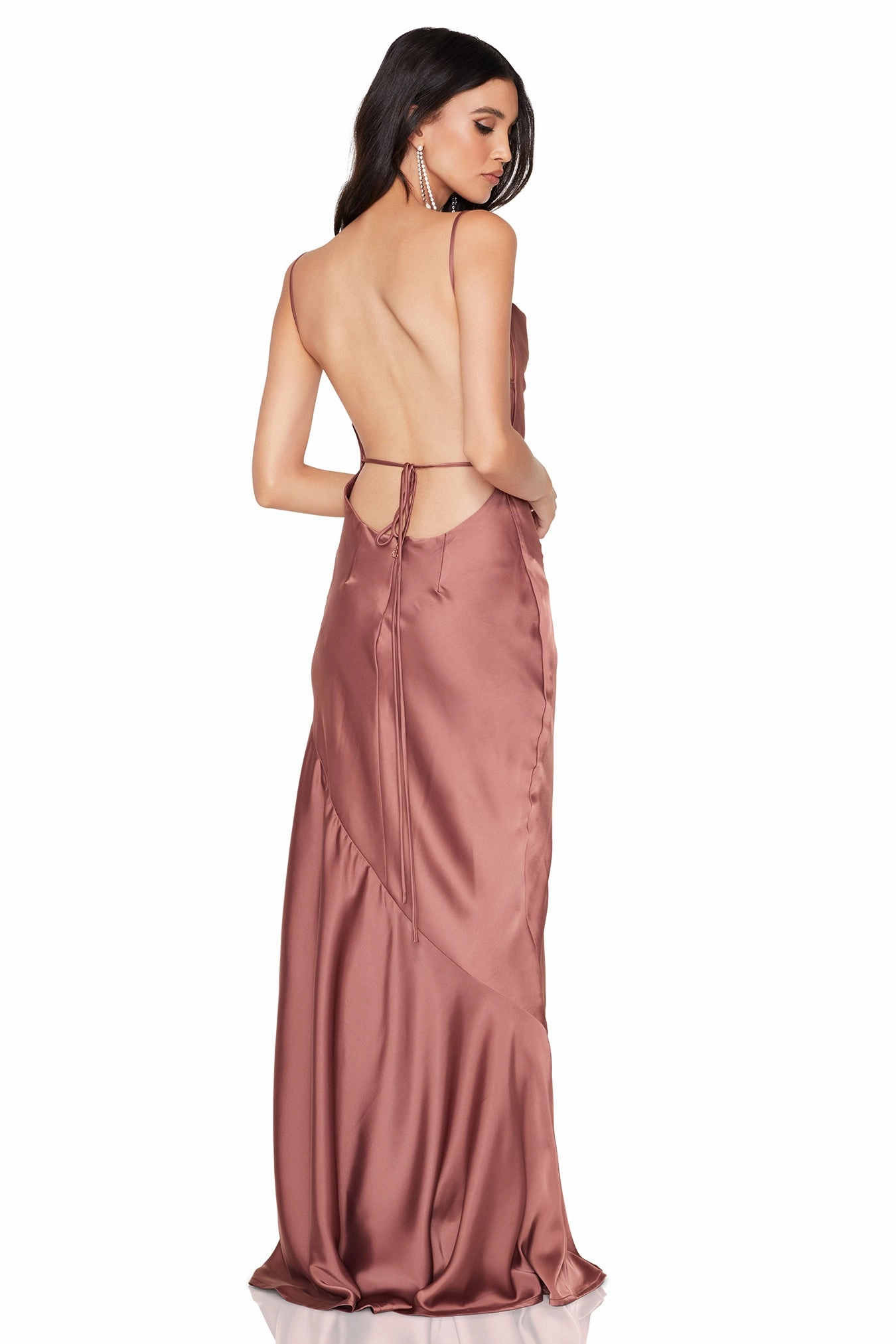Comfortable Silhouette Airy Comfort Nookie Entice Drape Gown - Mocha
