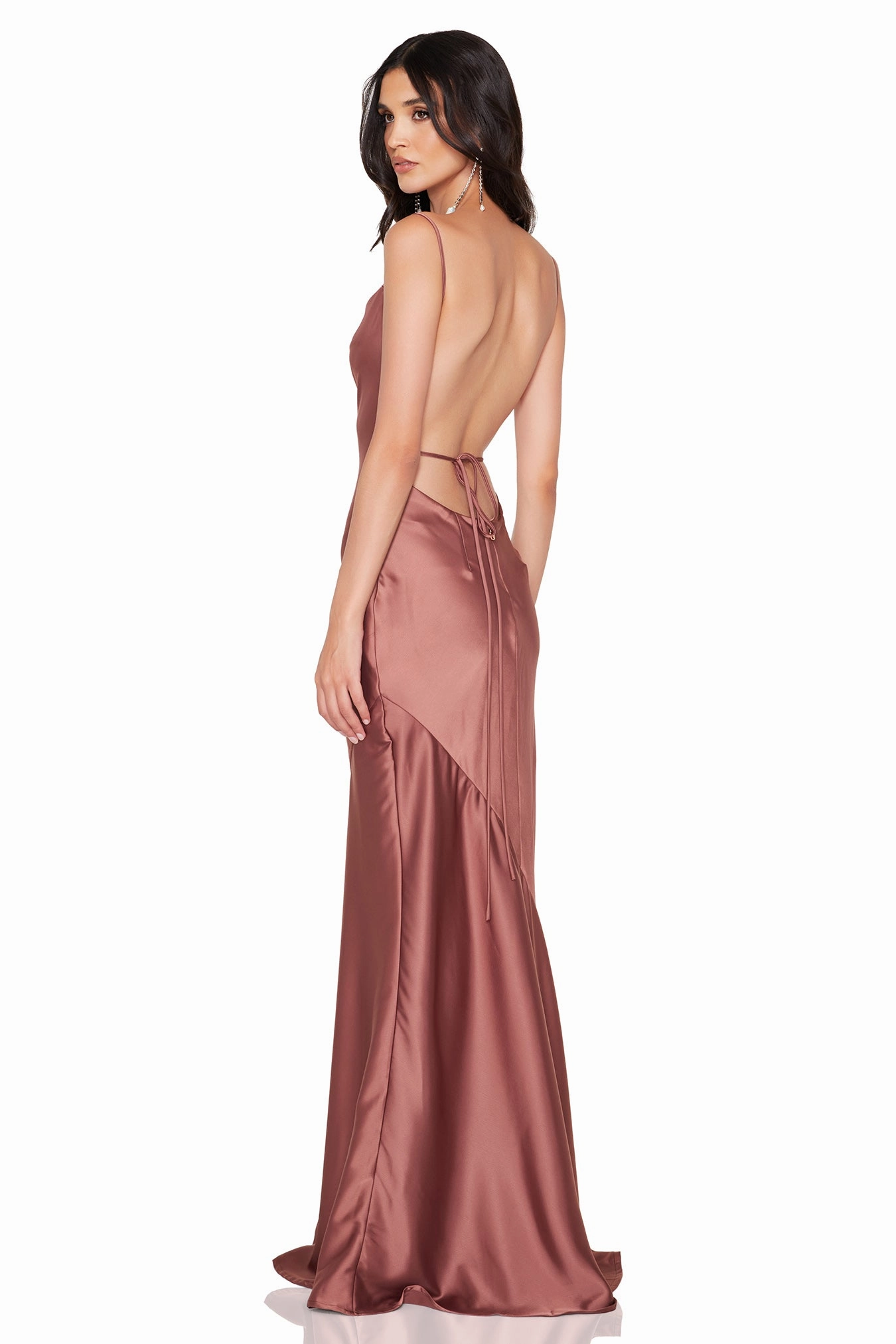 Nookie Entice Drape Gown - Mocha Everyday Layers Clean Stitch