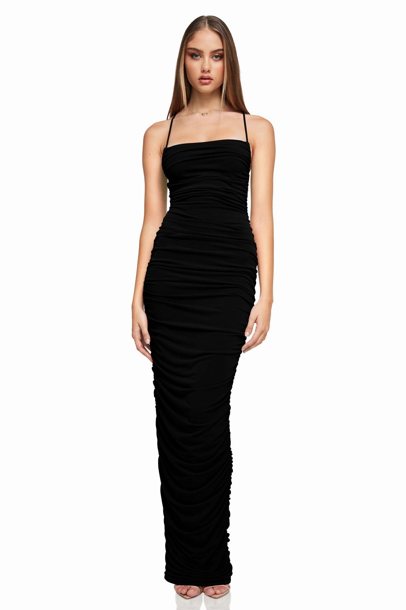 Easy Texture Flawless Waistband Nookie Flirt Maxi Dress - Black