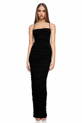 Easy Texture Flawless Waistband Nookie Flirt Maxi Dress - Black