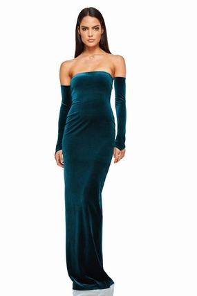 Nookie Majesty Gown - Teal Bright-Hue