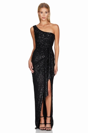 Smart Cut Nookie Palazzo Gown - Black
