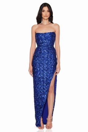 Nookie Revel Strapless Gown - Sapphire Fluid Cut Heritage-Brand