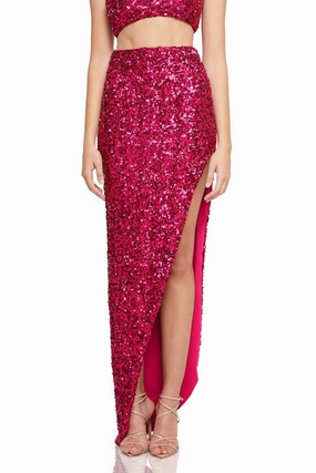 Sage Detail Nookie Smoke Show Skirt - Pink