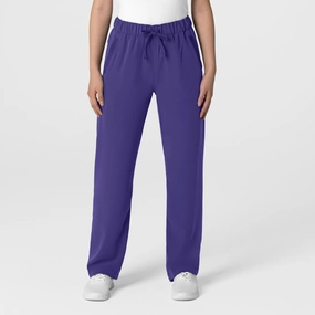 Relaxed Design Flexible Durability Nova Women's Stovepipe High-Low Hem Scrub Pant - Grape