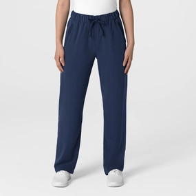 Flex Movement Premium Look Nova Women's Stovepipe High-Low Hem Scrub Pant - Navy