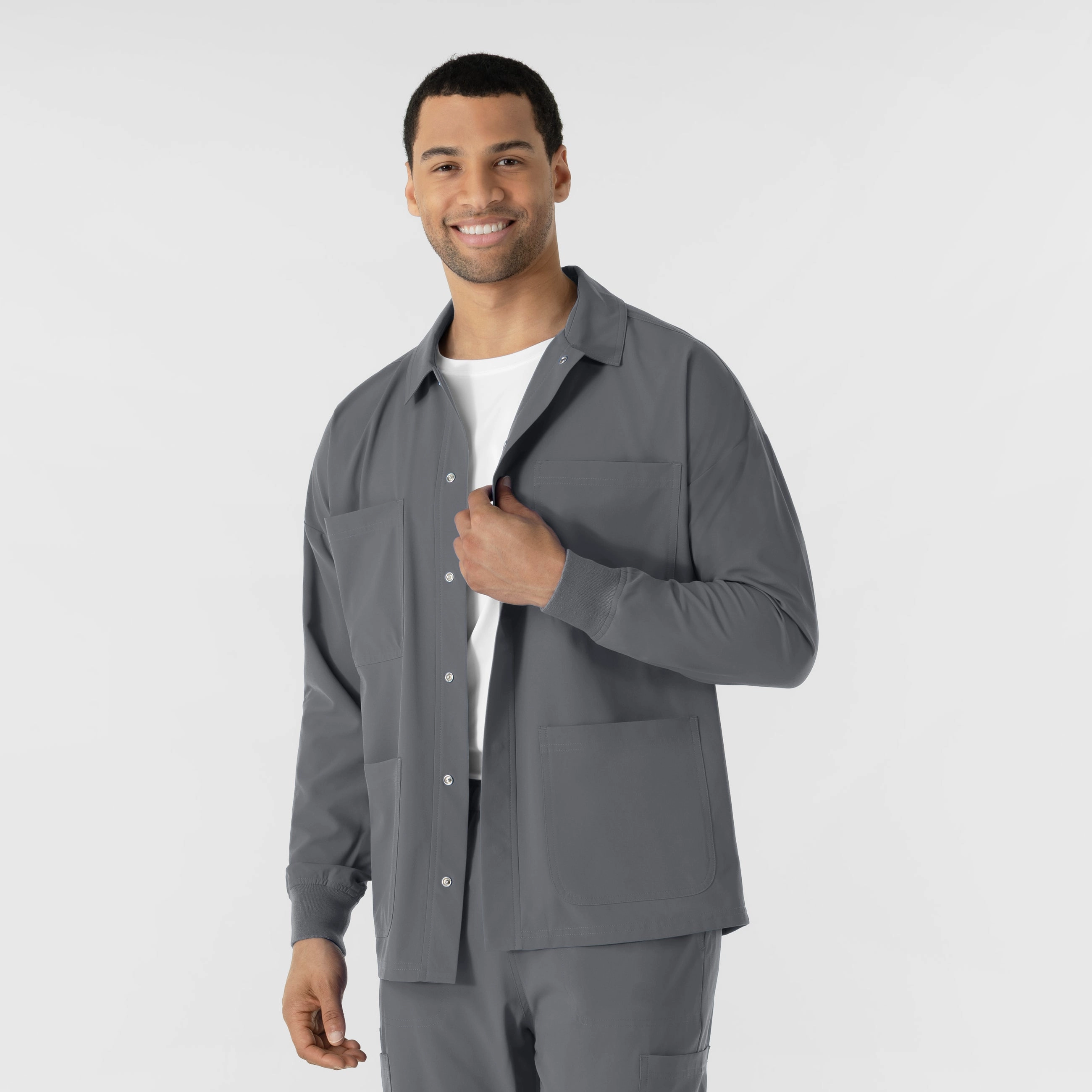 Ritual Outdoor Activity NURTUR Men??s Scrub Shirt Jacket - Pewter