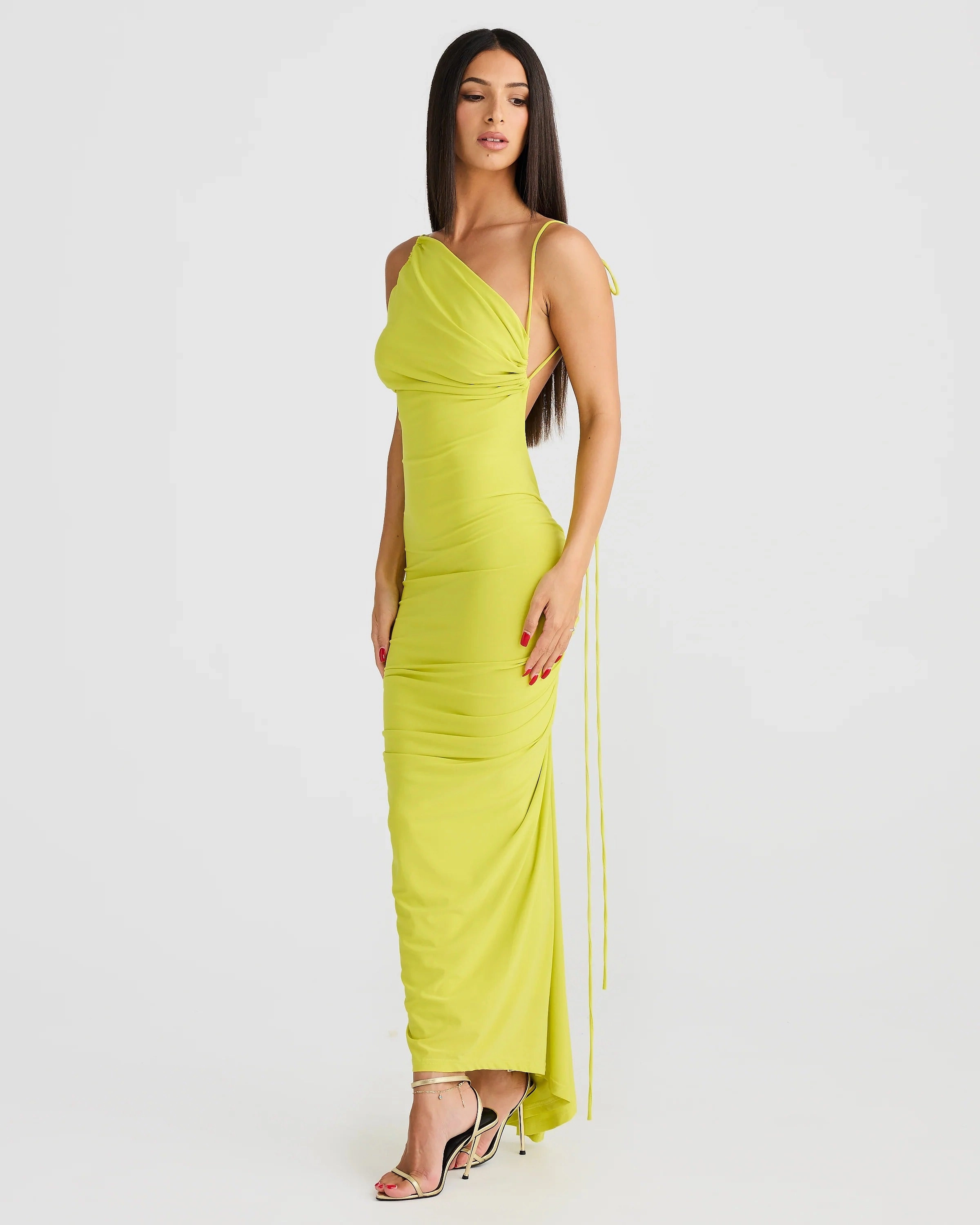 Grace Base Olivia Dress - Chartreuse