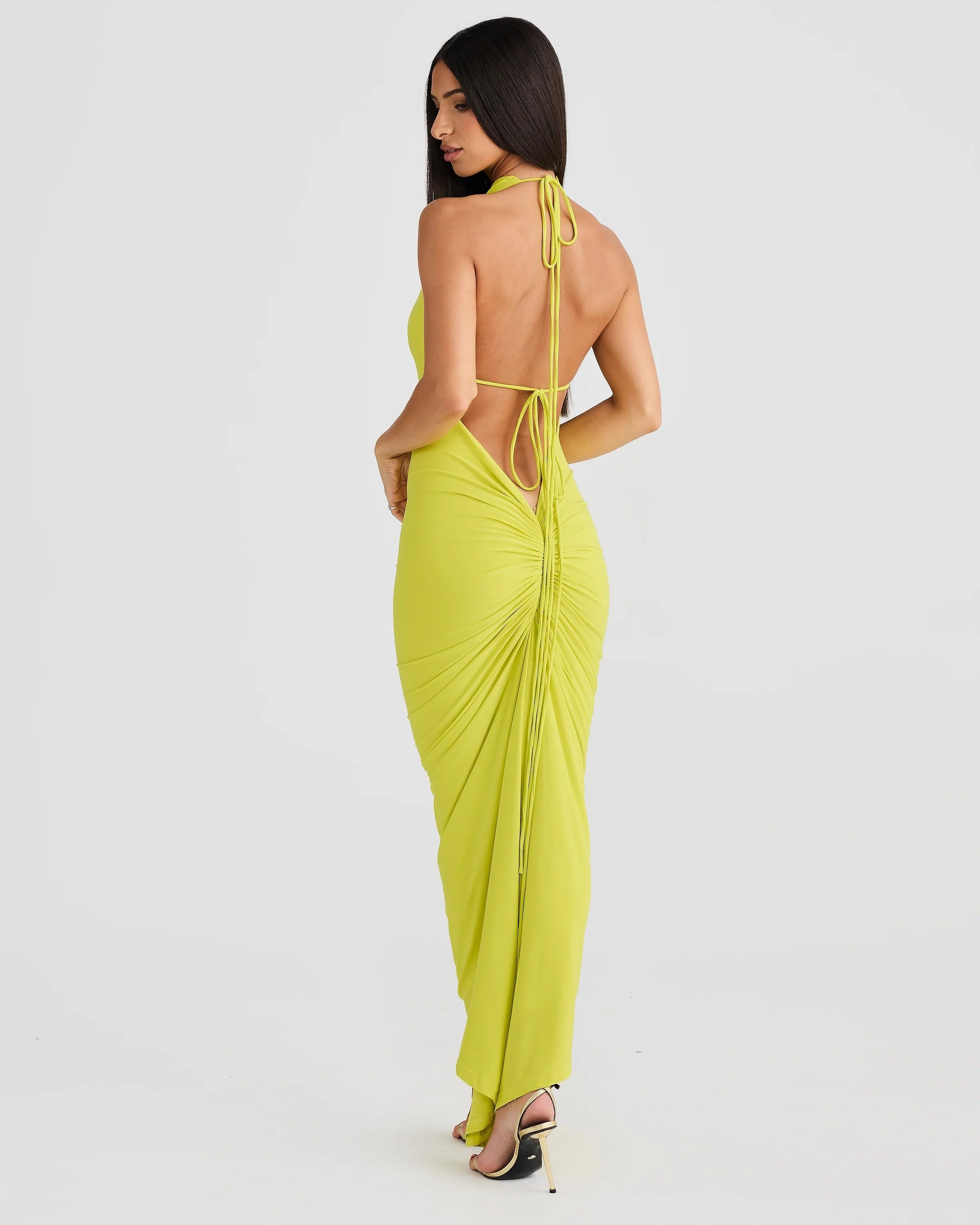 Soft and Stylish Olivia Dress - Chartreuse