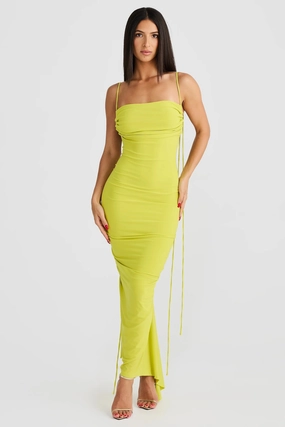 Olivia Dress - Chartreuse Casual Days Sophisticated Touch