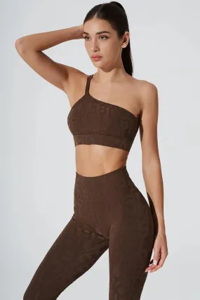 Lightweight Lingerie Classic Serein 3D Single Strap Shoulder Bra - Chocolate