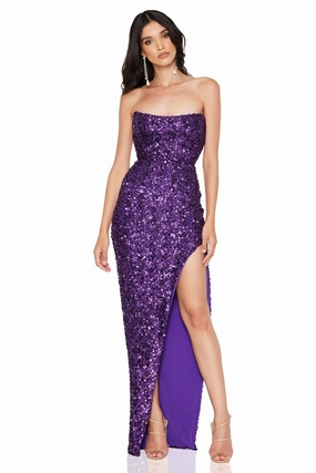 Refined Finish Light Soft Nookie Revel Strapless Gown - Amethyst