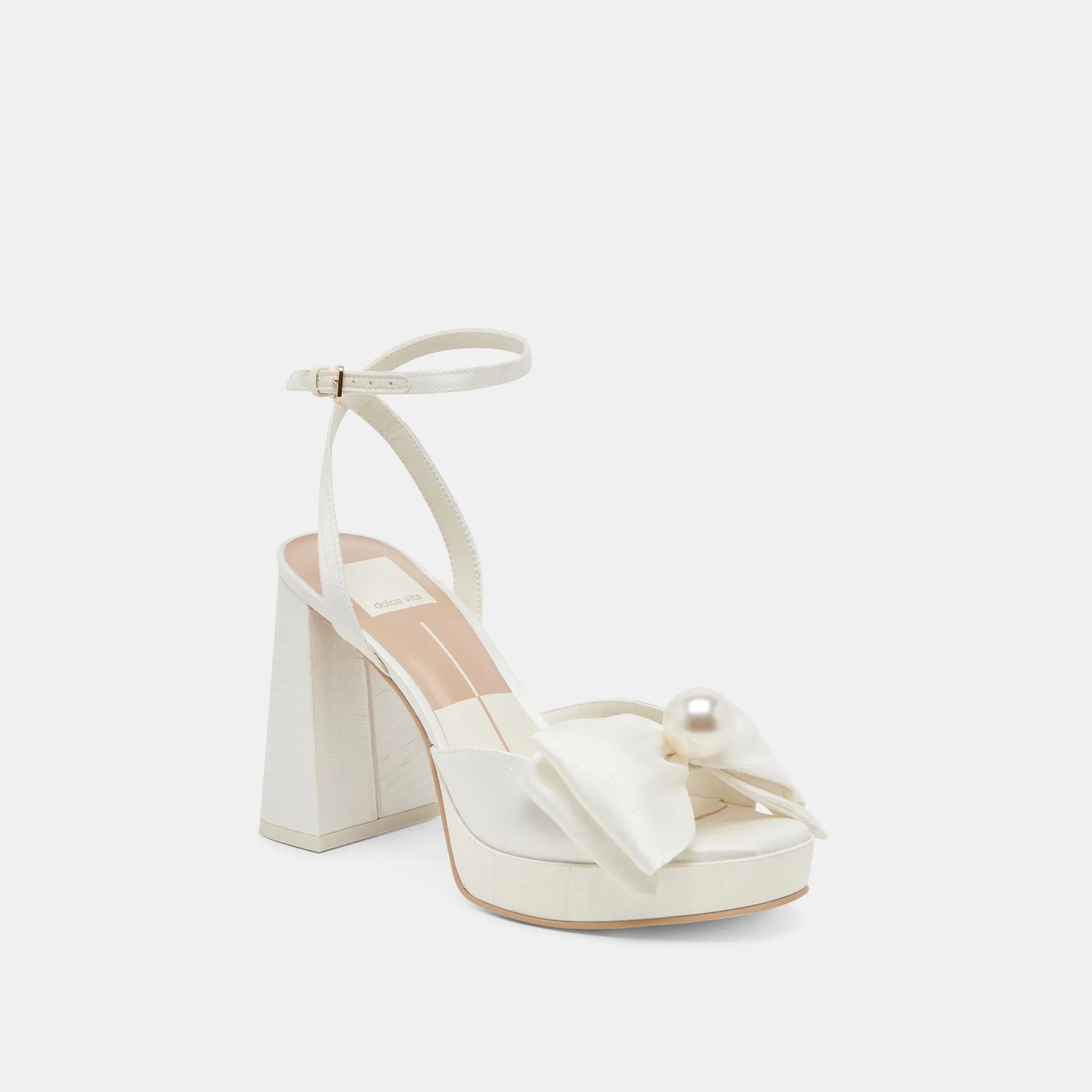 PATTON HEELS IVORY SATIN Wedding Heels
