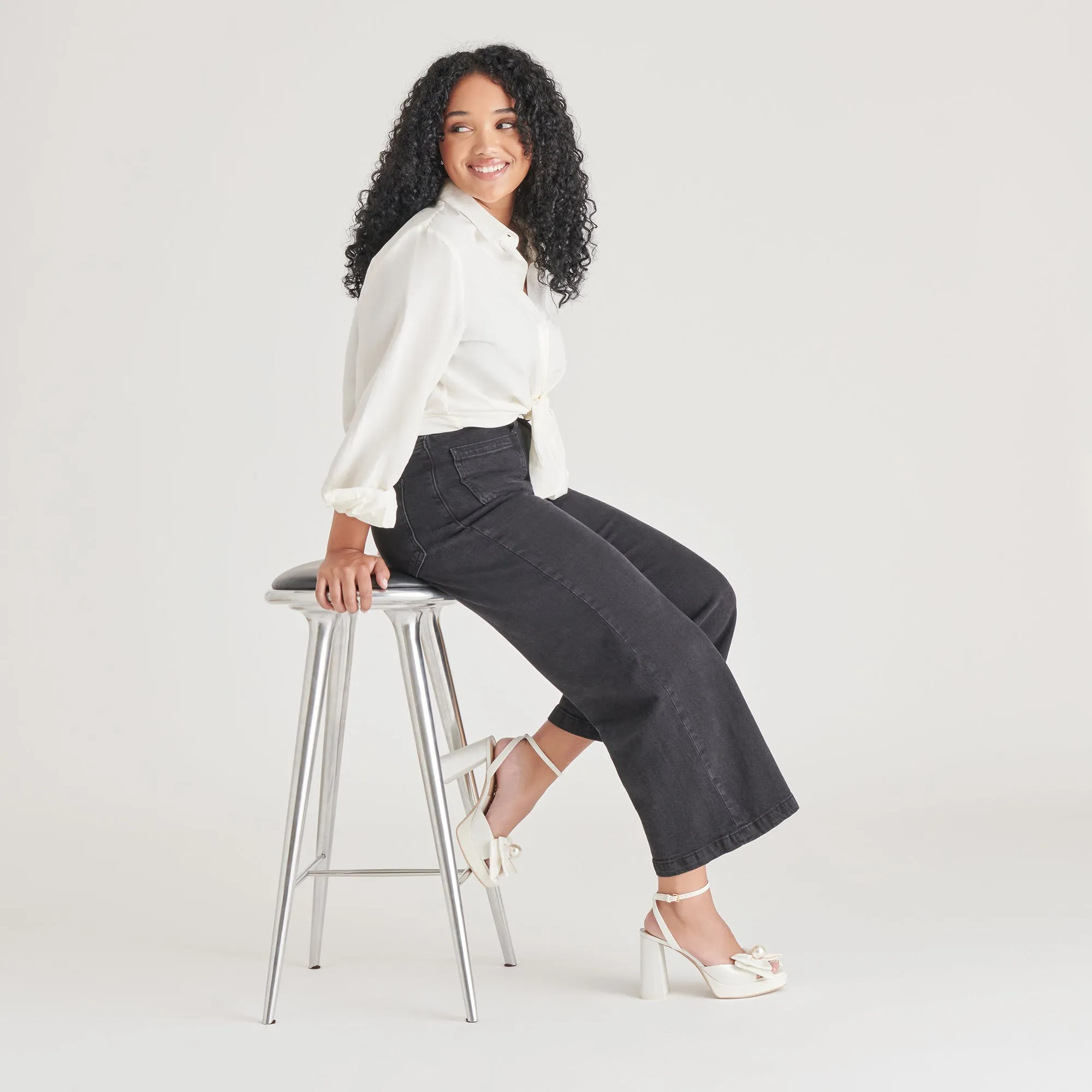 PATTON HEELS IVORY SATIN Sleek Dress Shoes