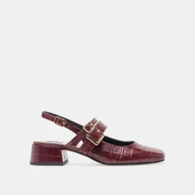 PATZY HEELS OXBLOOD EMBOSSED LEATHER Traction pattern