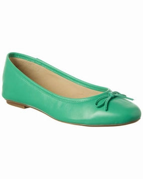 French Sole Emerald Leather Flat Pollen Air