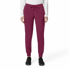 Carhartt Force Cross-Flex Women's Cargo Jogger Scrub Pant - Wine BreathableMaterial