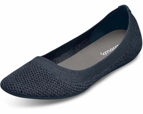 Allbirds Tree Breezer Flats Women's  Navy Night Round Toe Slip On VER035 Soft Soles Air Vent
