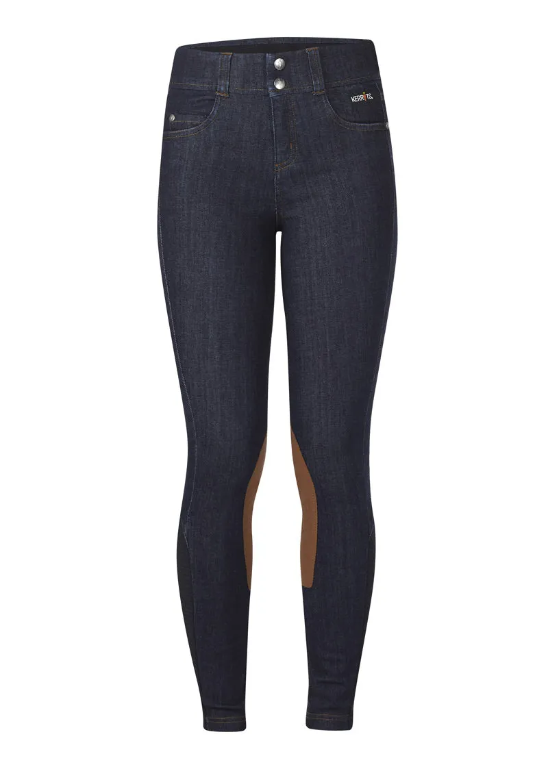 Kids Stretch Denim Knee Patch Riding Breech Comfort Seeker Double Layer Versatile Comfort