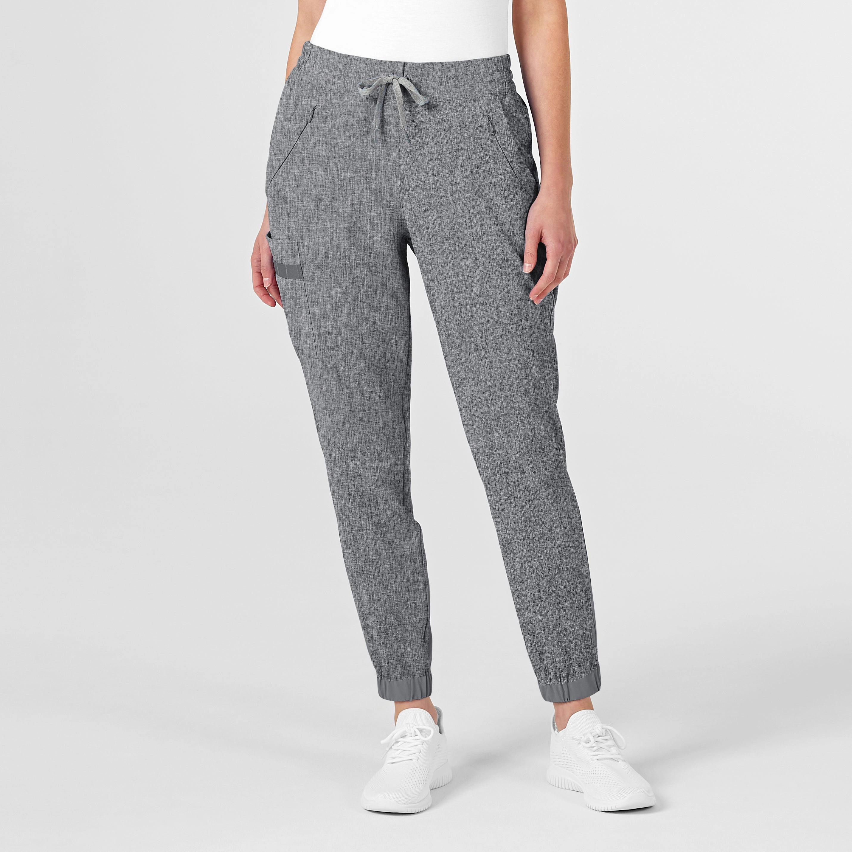 Dark wash Secure fit RENEW Women's Jogger Scrub Pant - Grey Heather