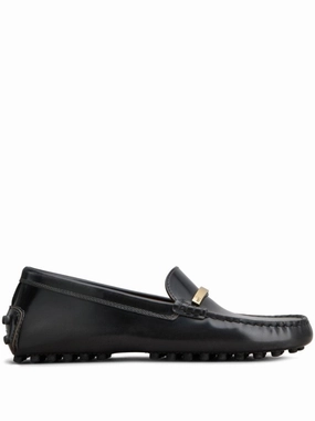 Play Glow Polished Black Leather Loafers