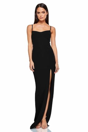 Built-In-Slip Nookie Maia Maxi Dress - Black