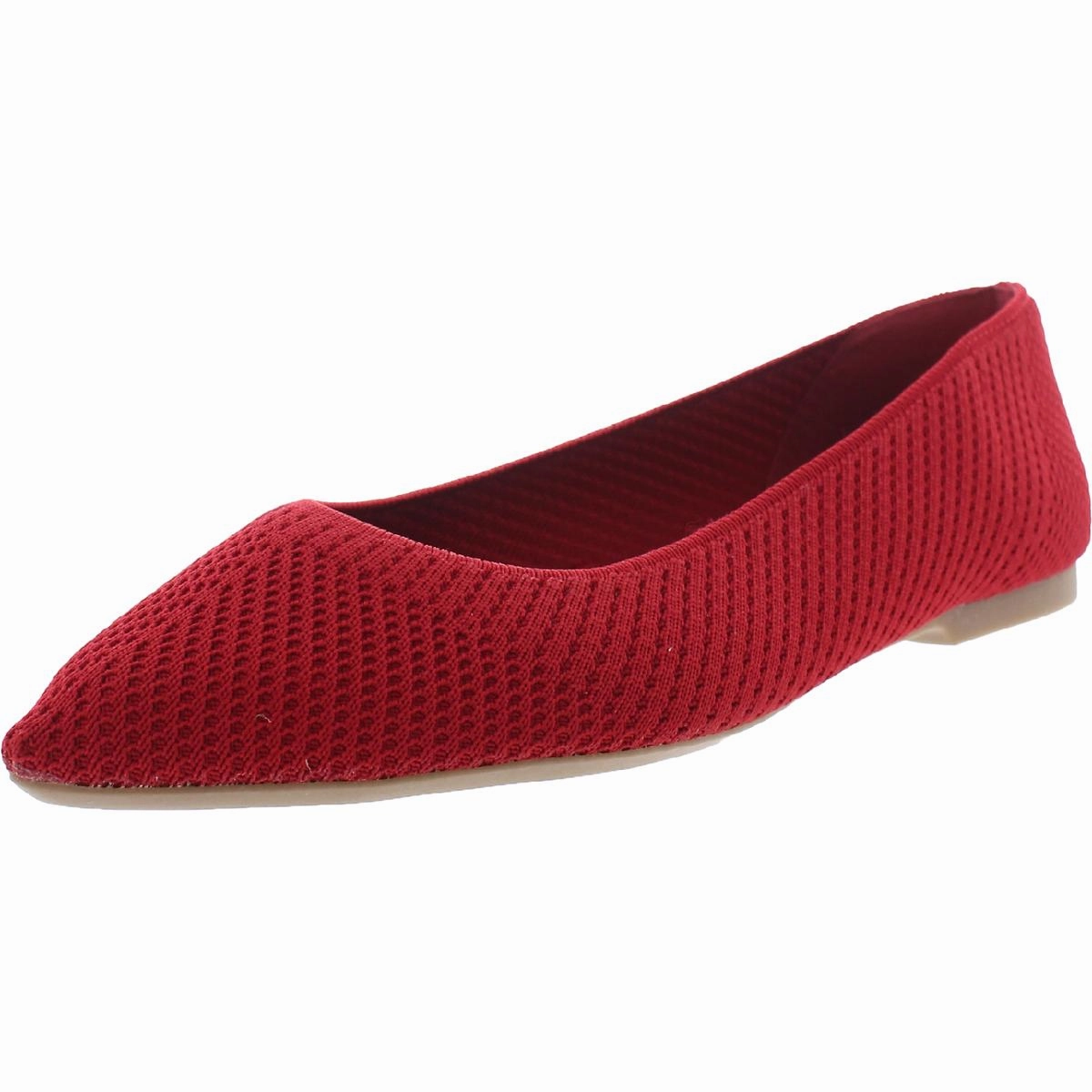 Comfortable Slip-On Adaptive Fit Poppy Womens Woven Pointed Toe Ballet Flats