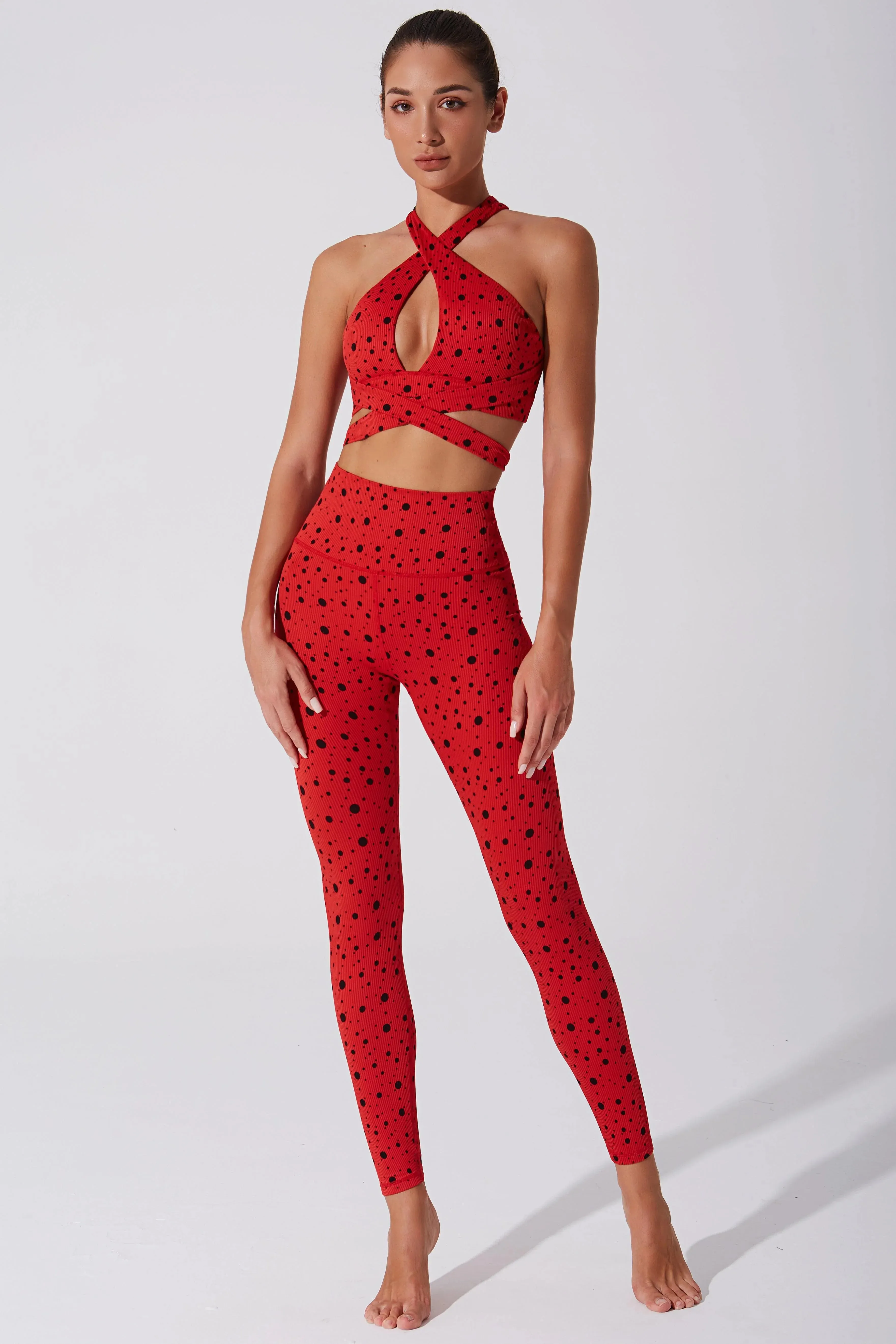 Versatile Support Meline Polka Dot Bra - Savvy Red
